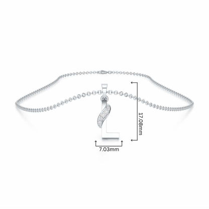 L-Spark Silver Pendant - White Gold - Image 4