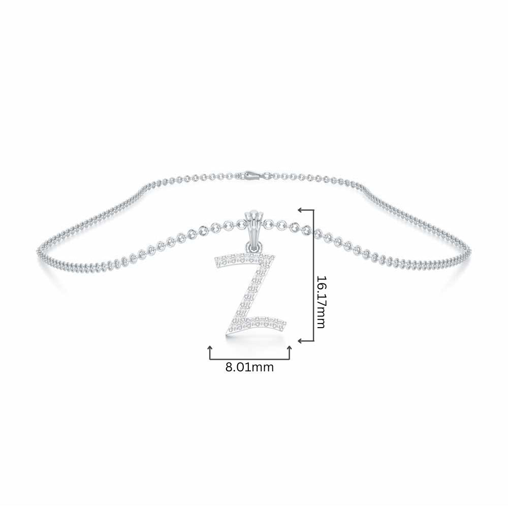 Z-Luke Silver Pendant - White Gold - Image 4