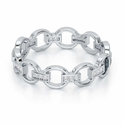 Bound Glow Silver Ring - White Gold - Image 3