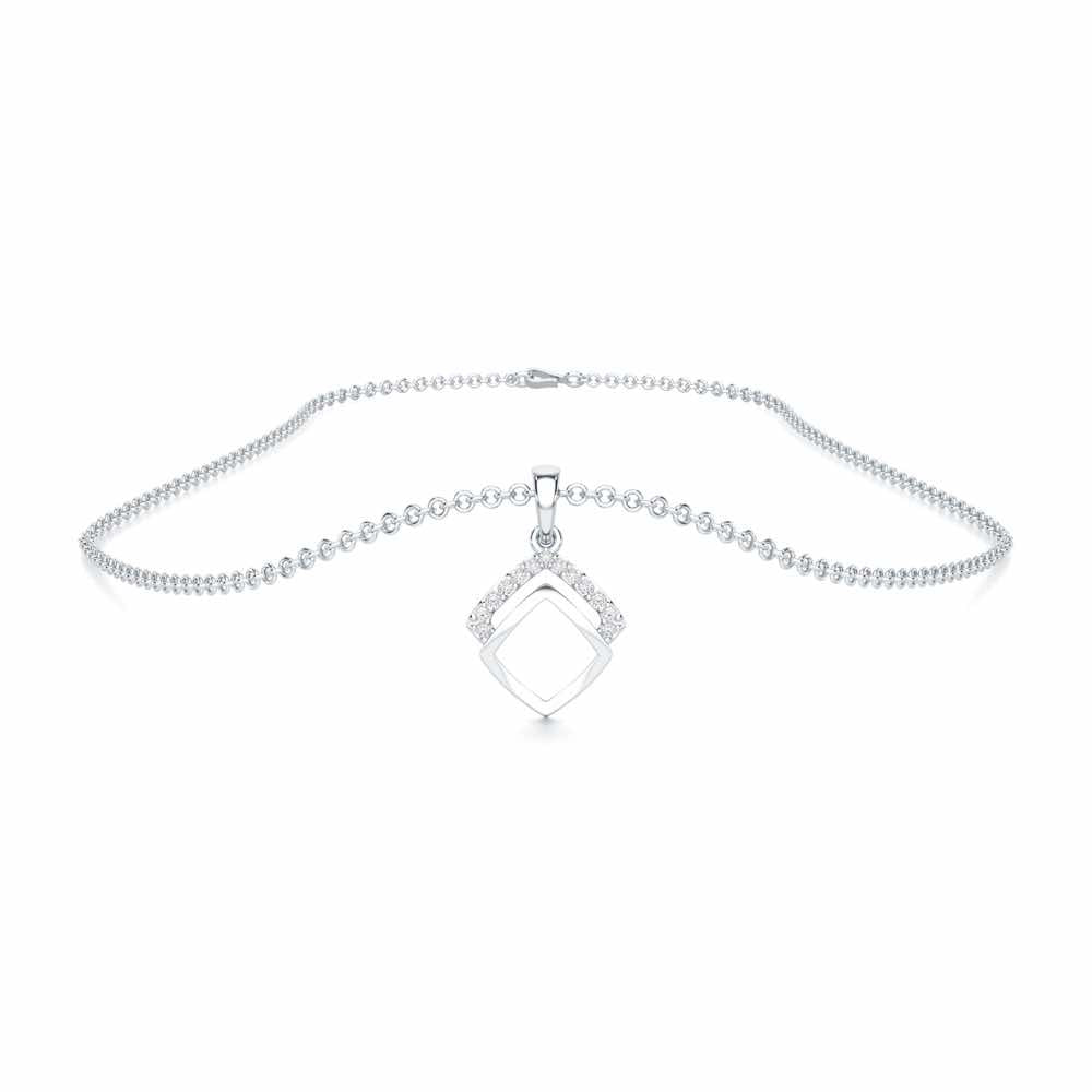 Celestial Eye Silver Pendant - White Gold - Image 3