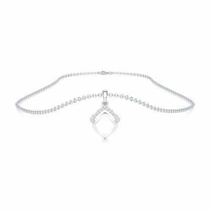 Celestial Eye Silver Pendant - White Gold - Image 3