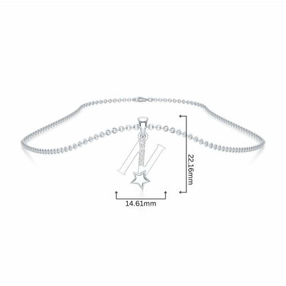 N-Glint Silver Pendant - White Gold - Image 4