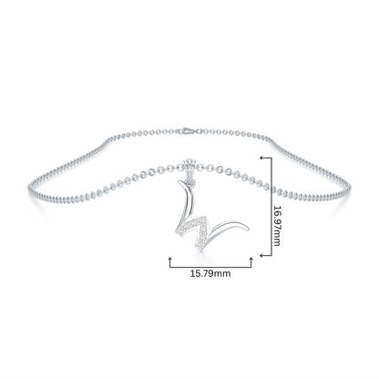 W-Luke Silver Pendant - White Gold - Image 4