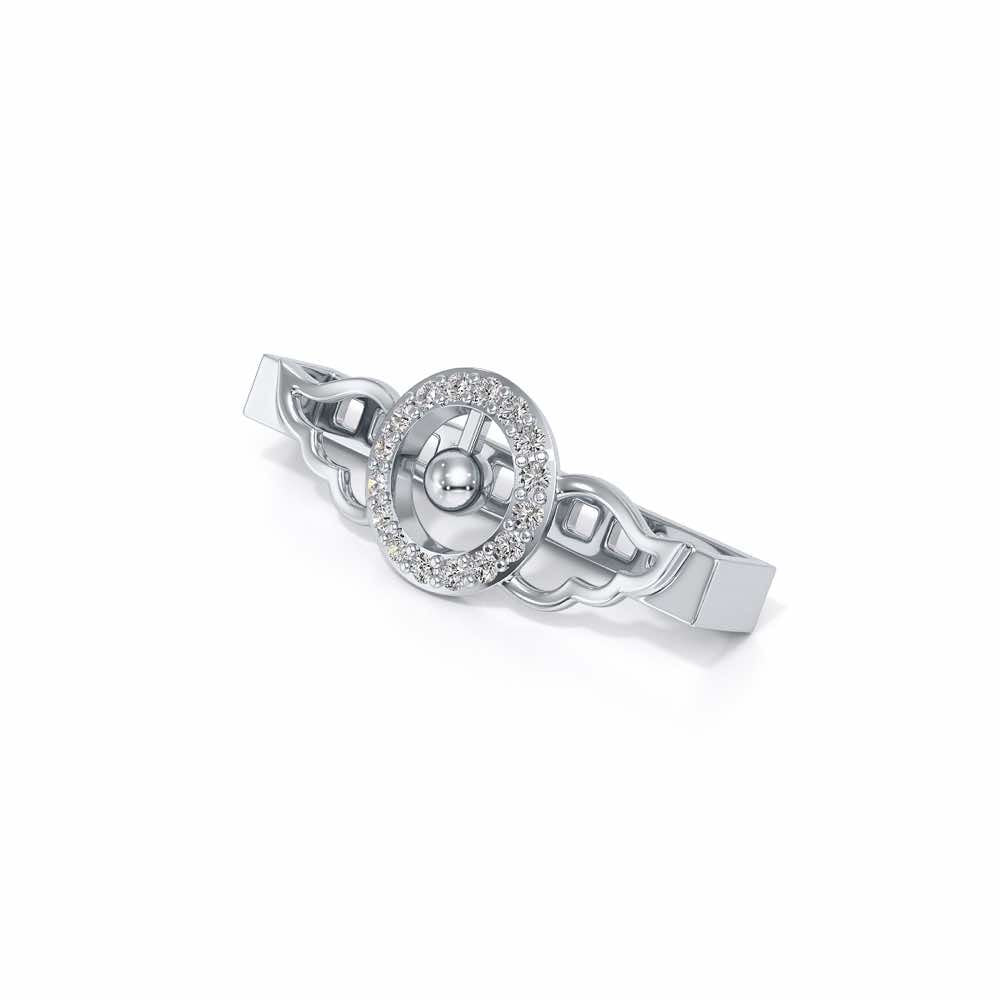 Bling Style Silver Watch Band - White Gold - Image 3