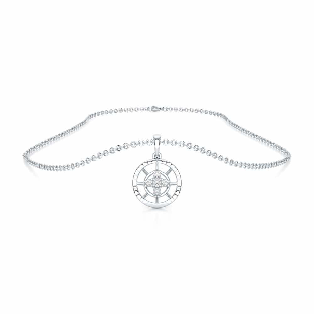 Dawn Light Silver Pendant - White Gold - Image 3