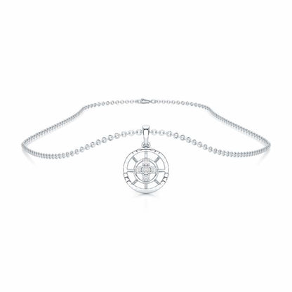 Dawn Light Silver Pendant - White Gold - Image 3
