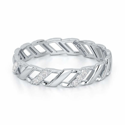Arandele Silver Ring - White Gold - Image 3
