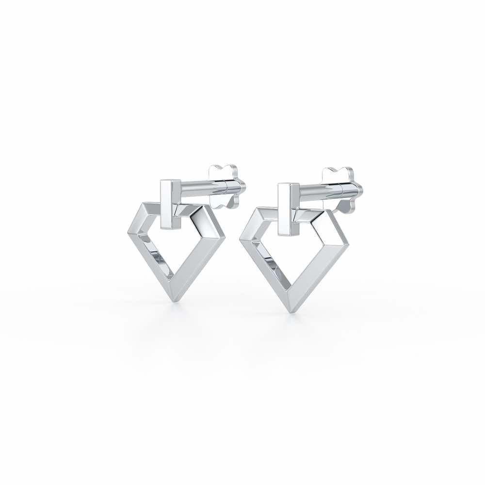 Silver Whispers Earrings - White Gold - Image 3