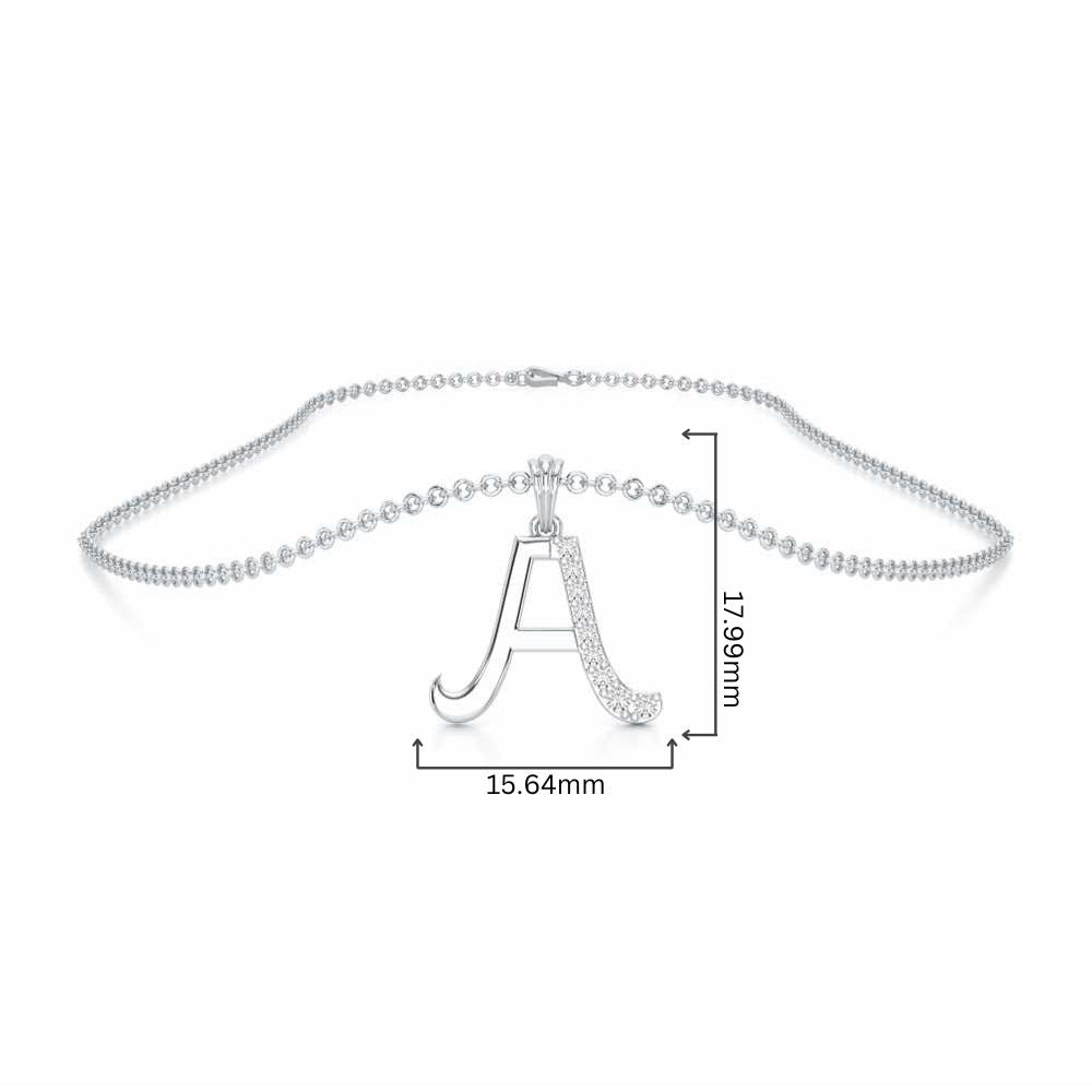 A-Luke Silver Pendant - White Gold - Image 4