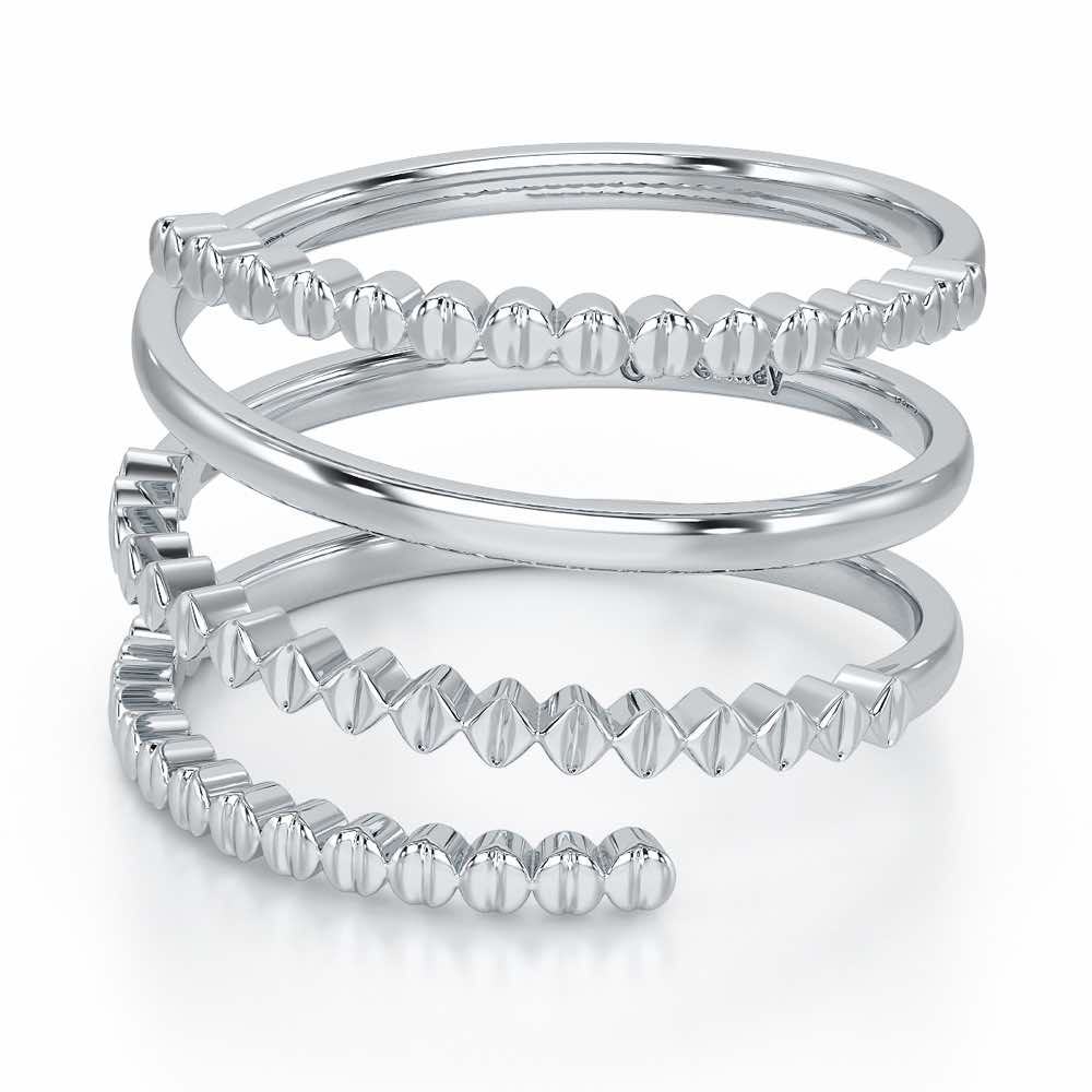 Spring Sing Silver Ring - White Gold - Image 3
