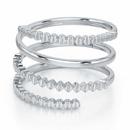 Spring Sing Silver Ring - White Gold - Image 3