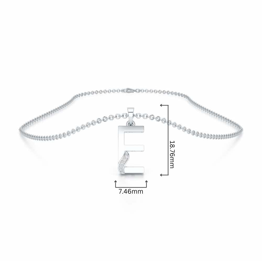 E-Spark Silver Pendant - White Gold - Image 4