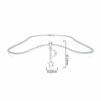 P-Glint Silver Pendant - White Gold - Image 4