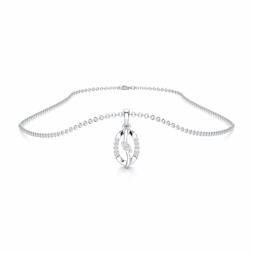 Twinkling Essence Silver Pendant - White Gold - Image 3
