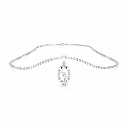 Twinkling Essence Silver Pendant - White Gold - Image 3