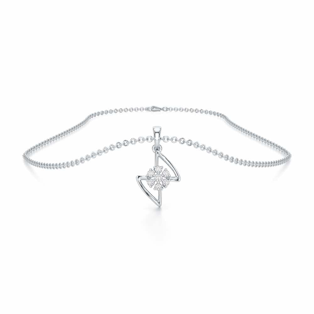 Eternal Sparkle Silver Pendant - White Gold - Image 3