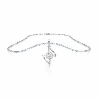 Eternal Sparkle Silver Pendant - White Gold - Image 3