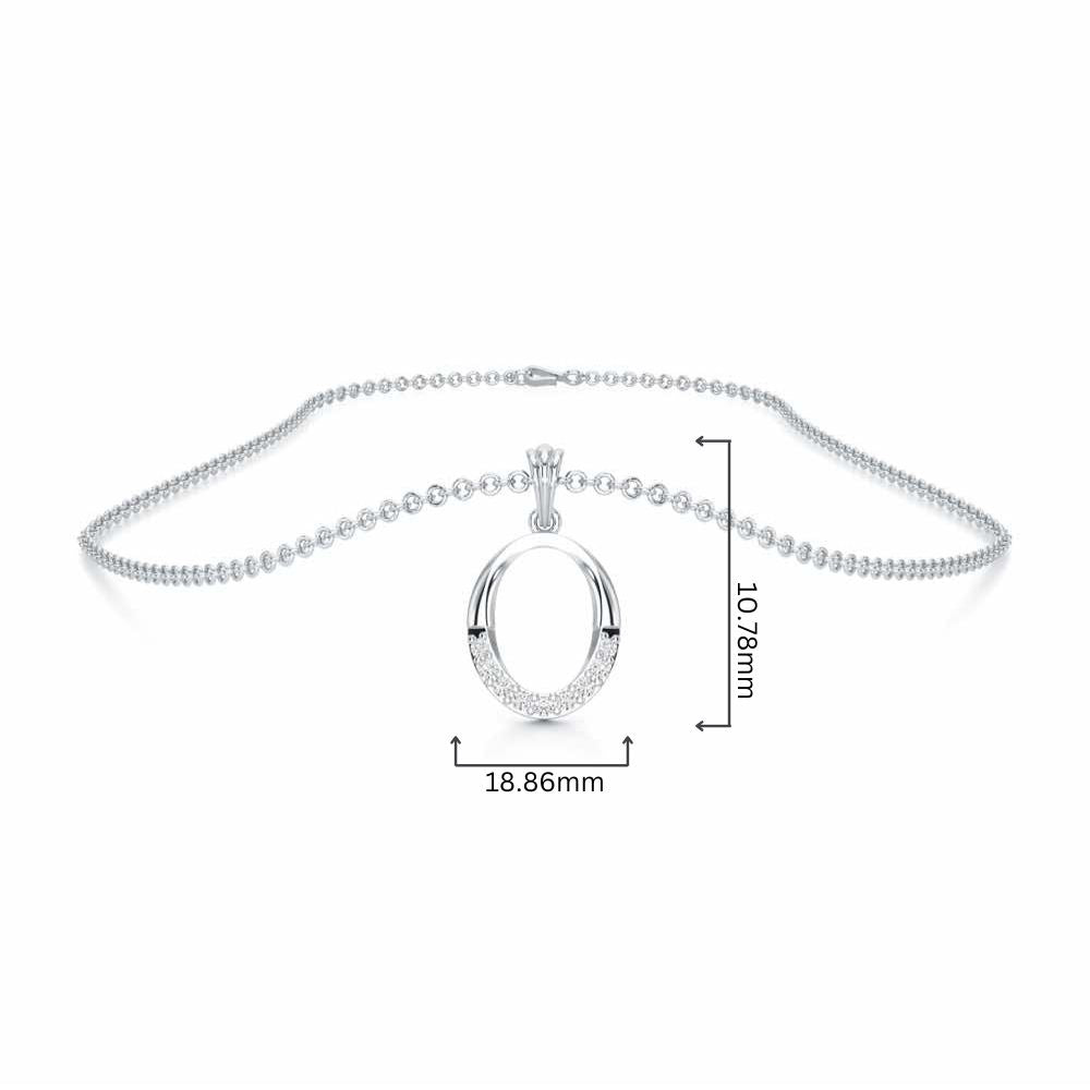 O-Luke Silver Pendant - White Gold - Image 4