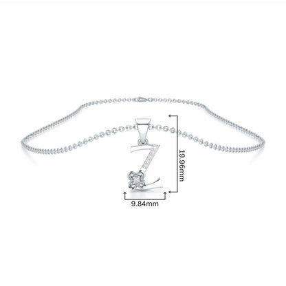 Z-Glint Silver Pendant - White Gold - Image 4