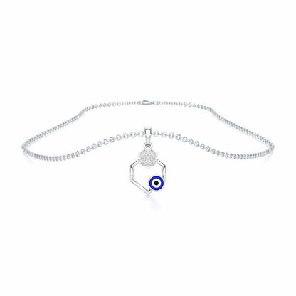 Seeing Shield Silver Pendant - White Gold - Image 3