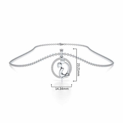 Out-Of-Love Silver Pendant - White Gold - Image 4