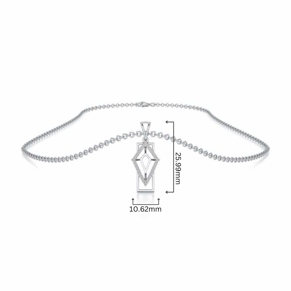 Sirius Silver Pendant - White Gold - Image 4