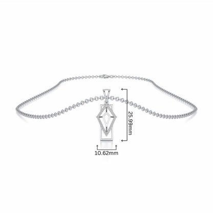 Sirius Silver Pendant - White Gold - Image 4