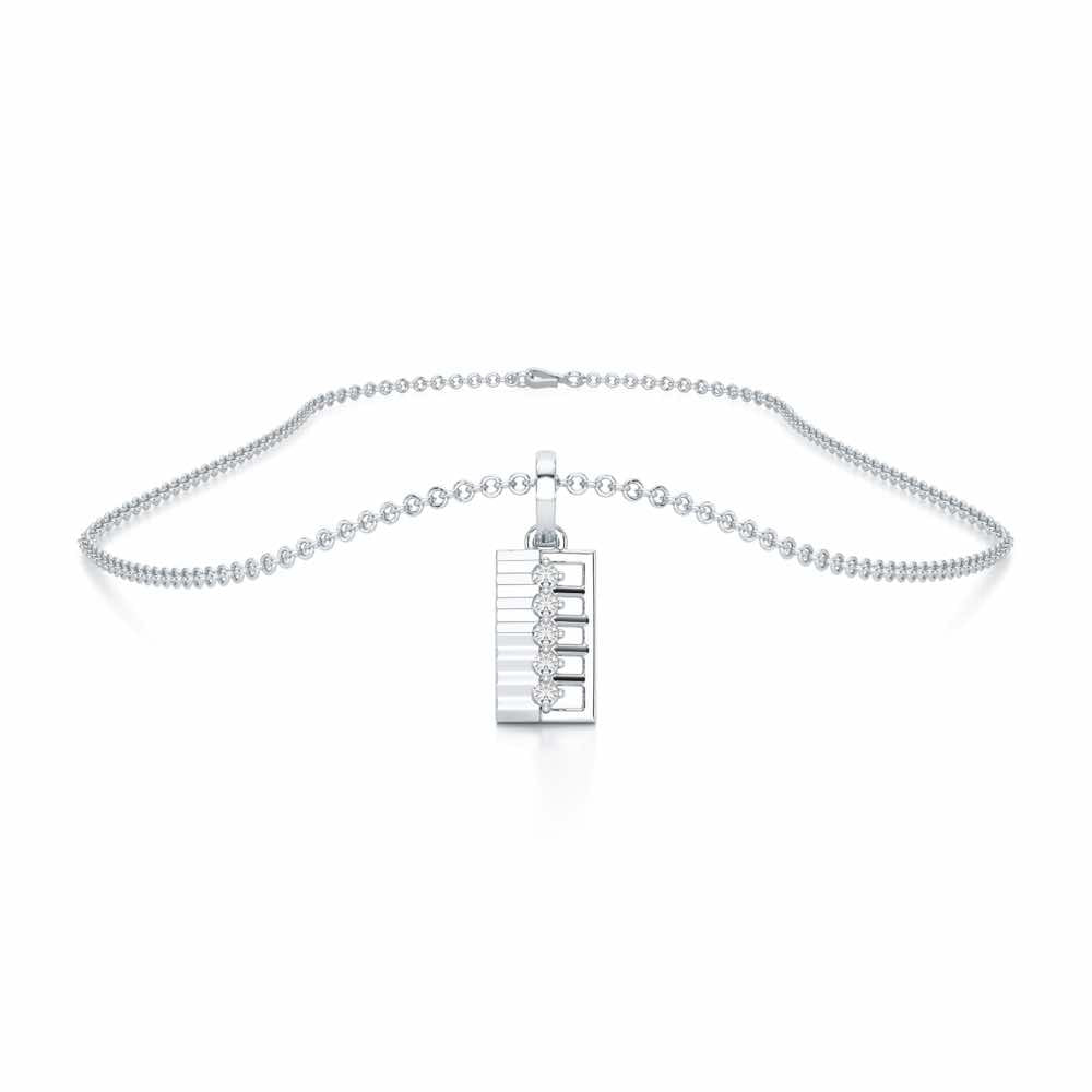 Gleam of Grace Silver Pendant - White Gold - Image 3