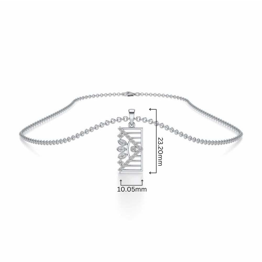 Lanee Crown Pendant - White Gold - Image 4