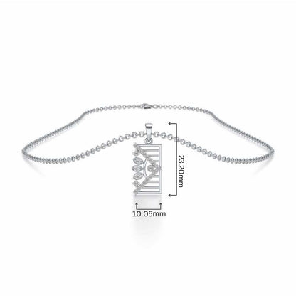 Lanee Crown Pendant - White Gold - Image 4