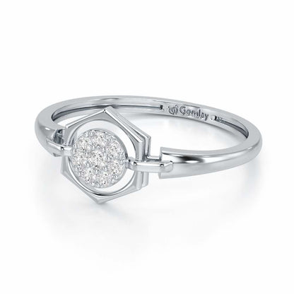 Shanya Shine Silver Ring - White Gold - Image 3
