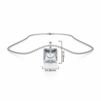 Khalsa Silver Pendant - White Gold - Image 4