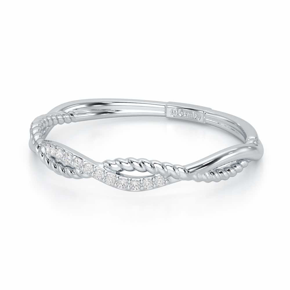 Turning Glowy Silver Ring - White Gold - Image 3