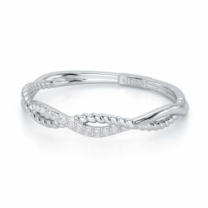 Turning Glowy Silver Ring - White Gold - Image 3