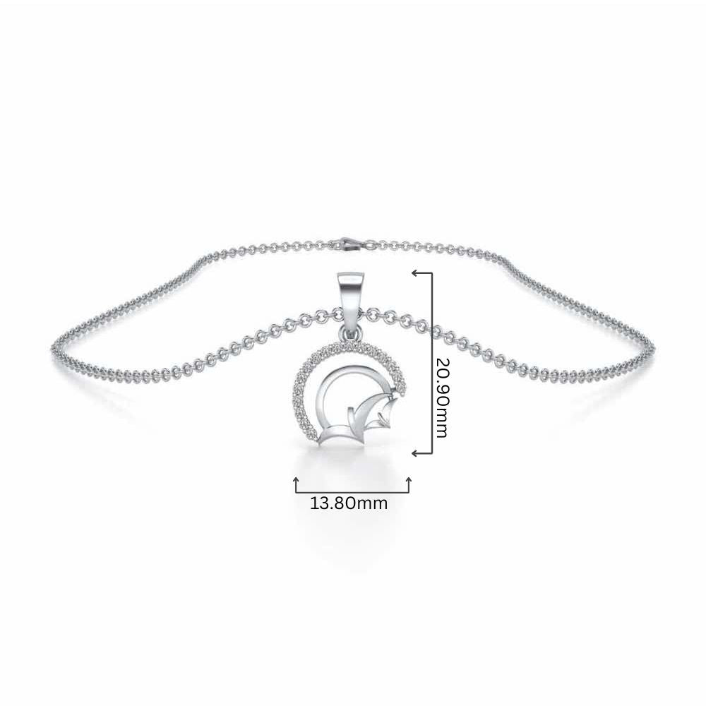 Fly High Silver Pendant - White Gold - Image 4