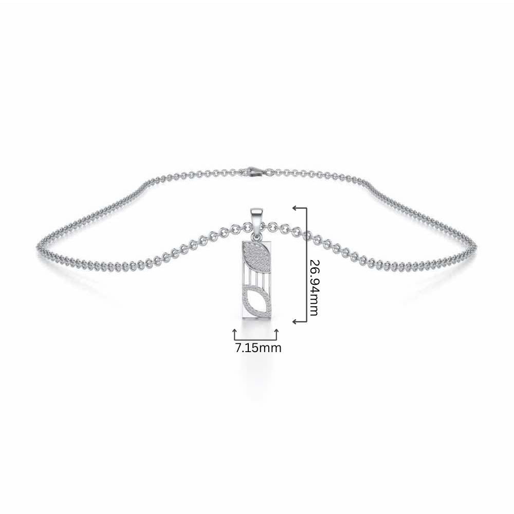 Iha Silver Pendant - White Gold - Image 4