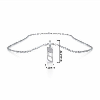 Iha Silver Pendant - White Gold - Image 4