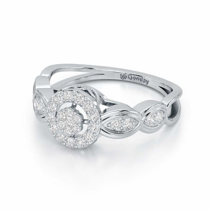 Ethereal Avni Silver Ring - White Gold - Image 3