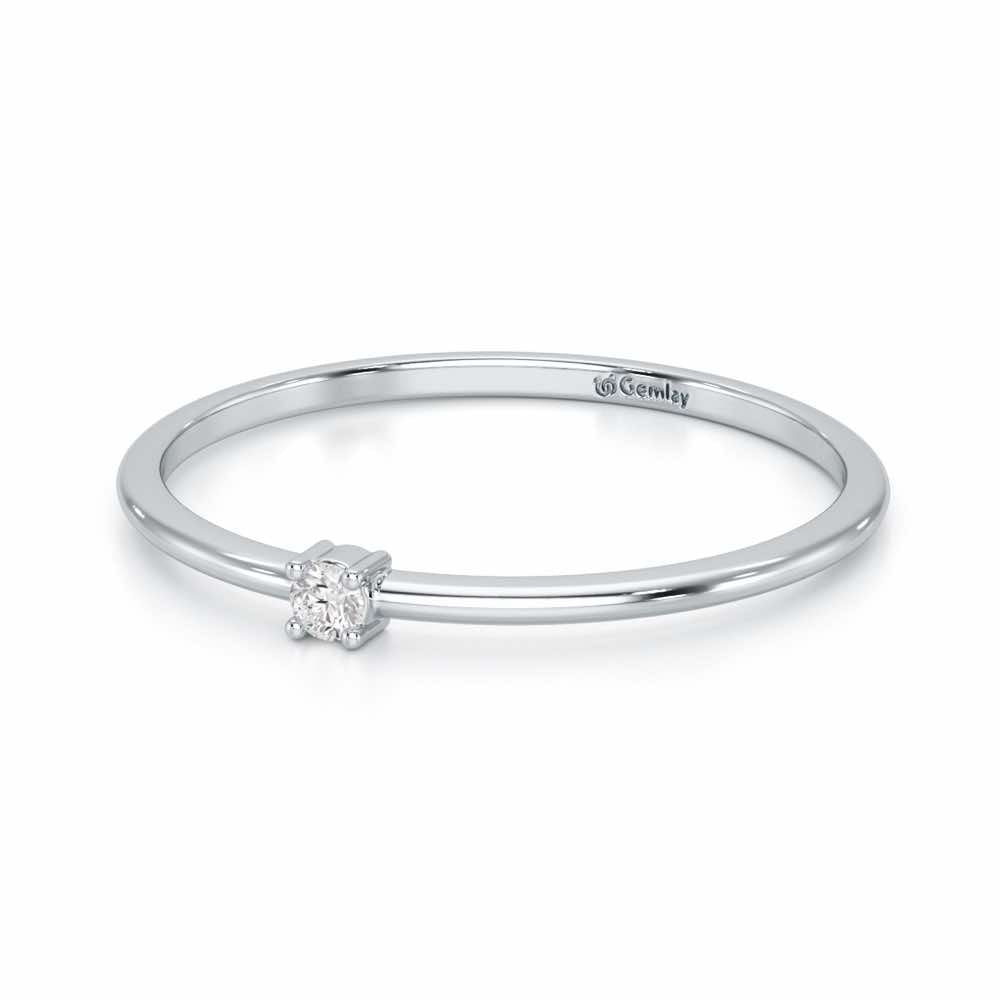 Divine Touch Silver Ring - White Gold - Image 3