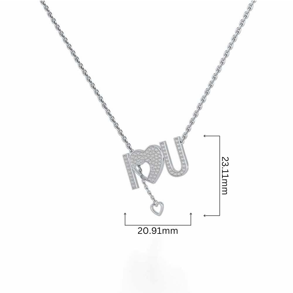 ILU Silver Pendant - White Gold - Image 4