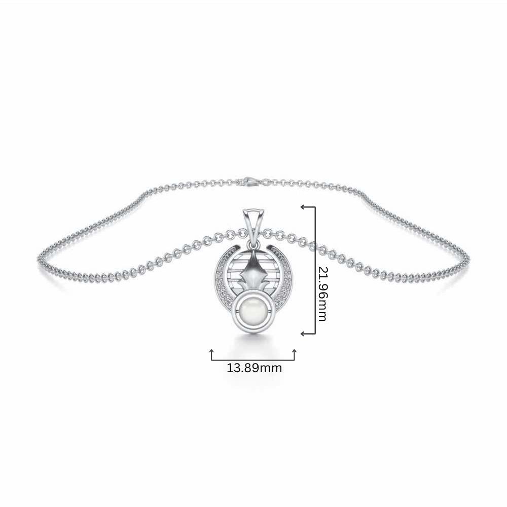 Regulus Silver Pendant - White Gold - Image 4