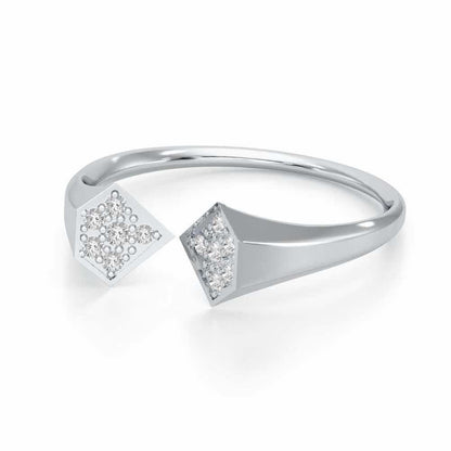 Beauty Serene Silver Ring - White Gold - Image 3