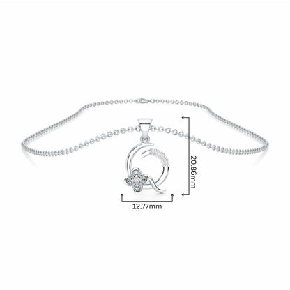 Q-Glint Silver Pendant - White Gold - Image 4