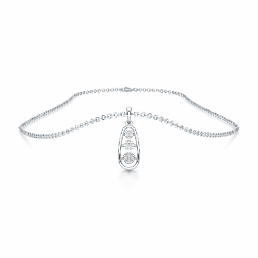 Twilight Spark Silver Pendant - White Gold - Image 3