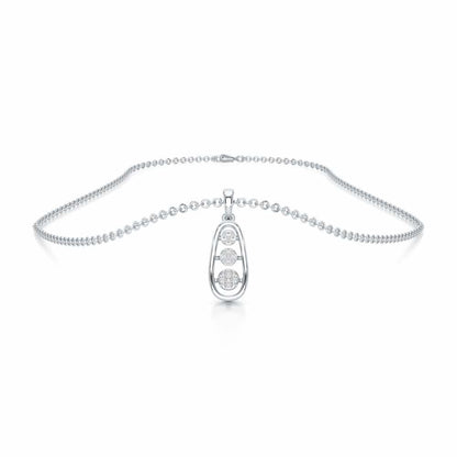 Twilight Spark Silver Pendant - White Gold - Image 3