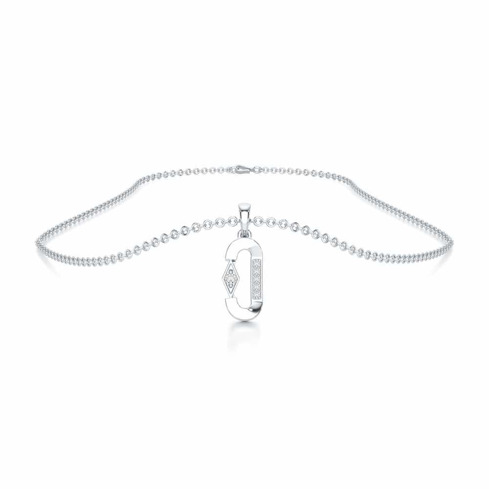 Silver Whisper Silver Pendant - White Gold - Image 3