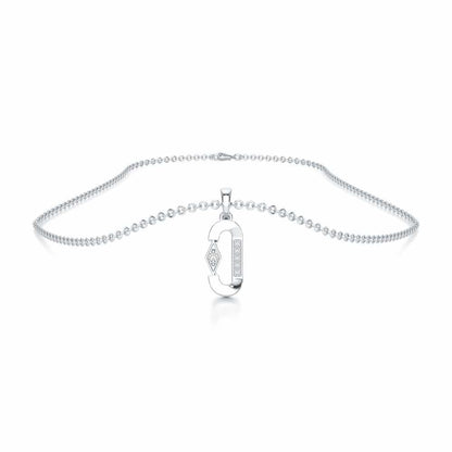 Silver Whisper Silver Pendant - White Gold - Image 3