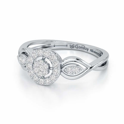 Luminis Attraction Silver Ring - White Gold - Image 3