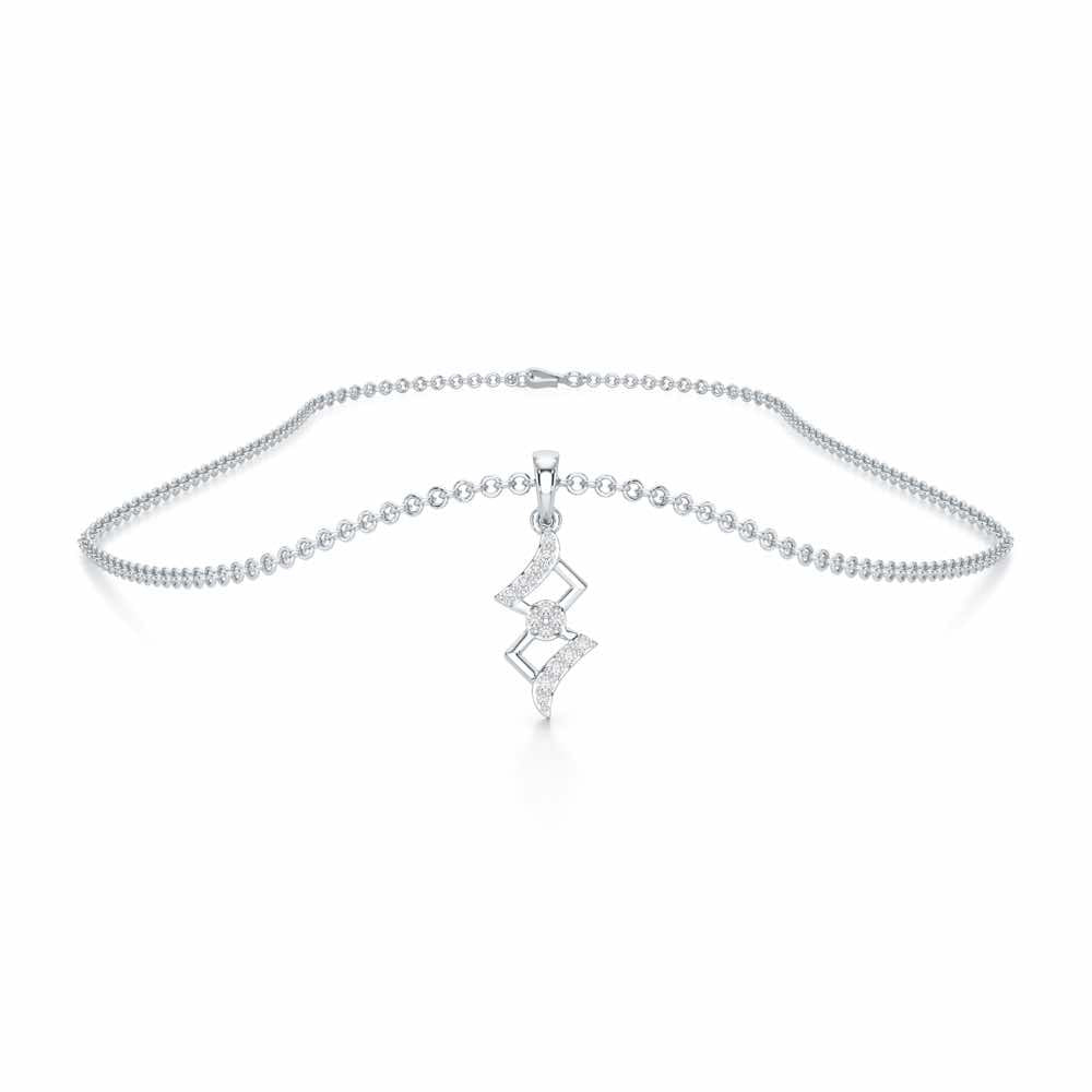 Silver Gleam Pendant - White Gold - Image 3