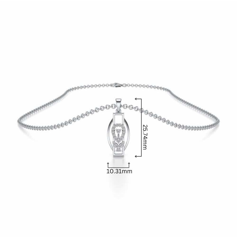 Auriga Silver Pendant - White Gold - Image 4